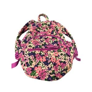 Vera Bradley Mini Backpack Floral Quilted Pink Purple Adjustable Straps